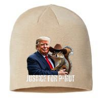 Justice For Peanut The Squirrel Wearing Maga Hat Sustainable Beanie