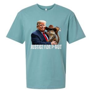 Justice For Peanut The Squirrel Wearing Maga Hat Sueded Cloud Jersey T-Shirt