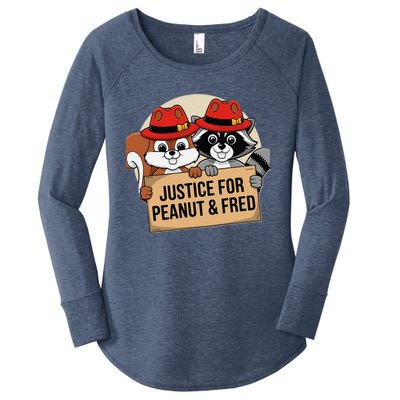 Justice For Peanut The Squirrel 2024 Women's Perfect Tri Tunic Long Sleeve Shirt