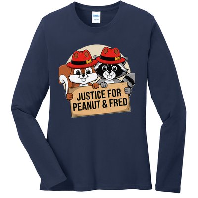 Justice For Peanut The Squirrel 2024 Ladies Long Sleeve Shirt