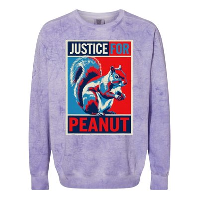 Justice For Peanut The Squirrel P’Nut Pnut Squirrel Colorblast Crewneck Sweatshirt