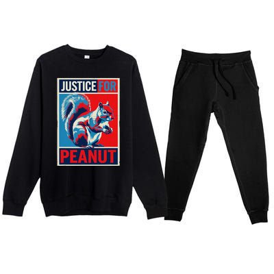 Justice For Peanut The Squirrel P’Nut Pnut Squirrel Premium Crewneck Sweatsuit Set