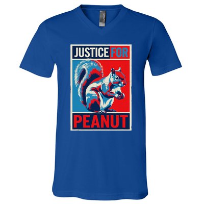 Justice For Peanut The Squirrel P’Nut Pnut Squirrel V-Neck T-Shirt