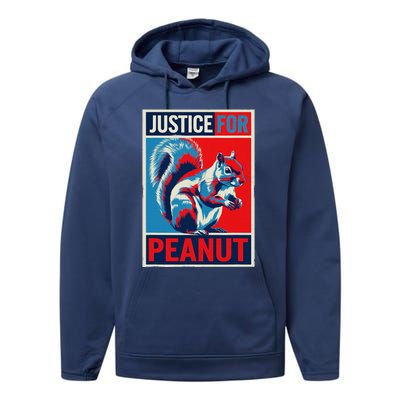 Justice For Peanut The Squirrel P’Nut Pnut Squirrel Performance Fleece Hoodie