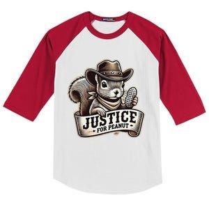 Justice For Peanut The Squirrel Lover Kids Colorblock Raglan Jersey