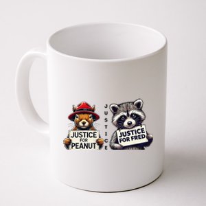 Justice For Peanut The Squirrel Justice For Fred The Raccoon Coffee Mug