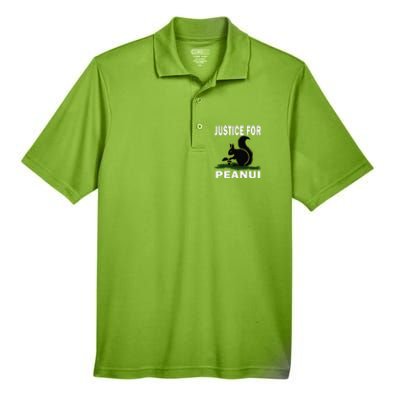 Justice For Peanut Pnut The Squirrel Men's Origin Performance Pique Polo