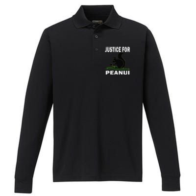 Justice For Peanut Pnut The Squirrel Performance Long Sleeve Polo