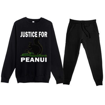 Justice For Peanut Pnut The Squirrel Premium Crewneck Sweatsuit Set