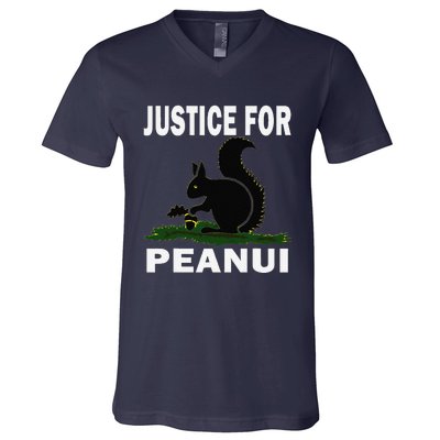 Justice For Peanut Pnut The Squirrel V-Neck T-Shirt