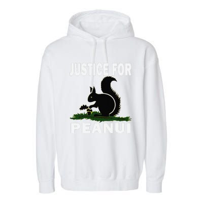 Justice For Peanut Pnut The Squirrel Garment-Dyed Fleece Hoodie