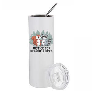 Justice For Peanut The Squirrel And Fred The Raccon Stainless Steel Tumbler