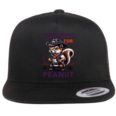 Justice For Peanut P地Ut Pnut Squirrel Lover Flat Bill Trucker Hat