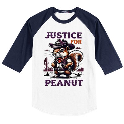 Justice For Peanut P地Ut Pnut Squirrel Lover Baseball Sleeve Shirt