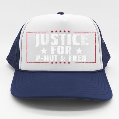 Justice For Pnut And Fred The Squirrel Peanut Justice Trucker Hat