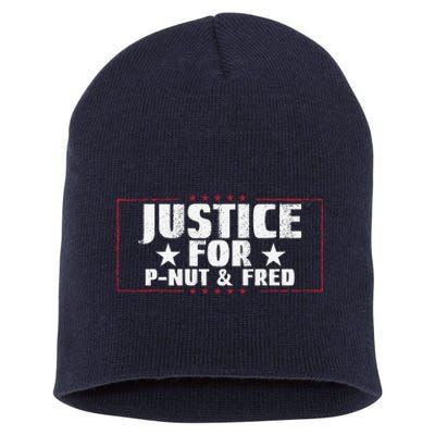 Justice For Pnut And Fred The Squirrel Peanut Justice Short Acrylic Beanie