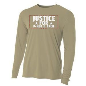 Justice For Pnut And Fred The Squirrel Peanut Justice Cooling Performance Long Sleeve Crew