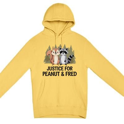 Justice For Peanut The Squirrel And Fred The Raccon Premium Pullover Hoodie