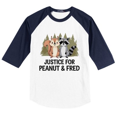 Justice For Peanut The Squirrel And Fred The Raccon Baseball Sleeve Shirt