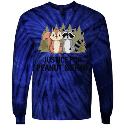 Justice For Peanut The Squirrel And Fred The Raccon Tie-Dye Long Sleeve Shirt