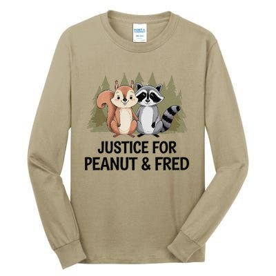 Justice For Peanut The Squirrel And Fred The Raccon Tall Long Sleeve T-Shirt