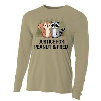 Justice For Peanut The Squirrel And Fred The Raccon Cooling Performance Long Sleeve Crew