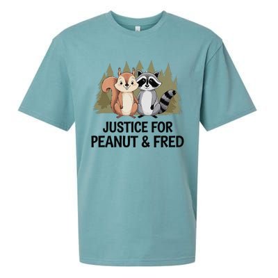 Justice For Peanut The Squirrel And Fred The Raccon Sueded Cloud Jersey T-Shirt