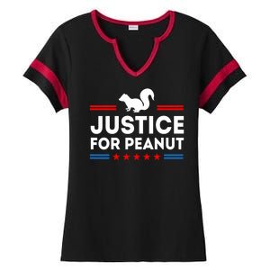 Justice For Peanut The Squirrel 2024 Ladies Halftime Notch Neck Tee