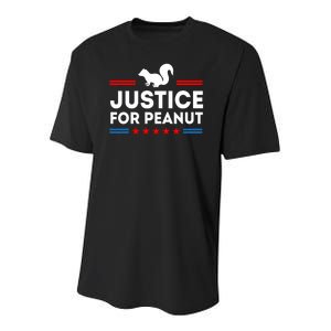 Justice For Peanut The Squirrel 2024 Youth Performance Sprint T-Shirt