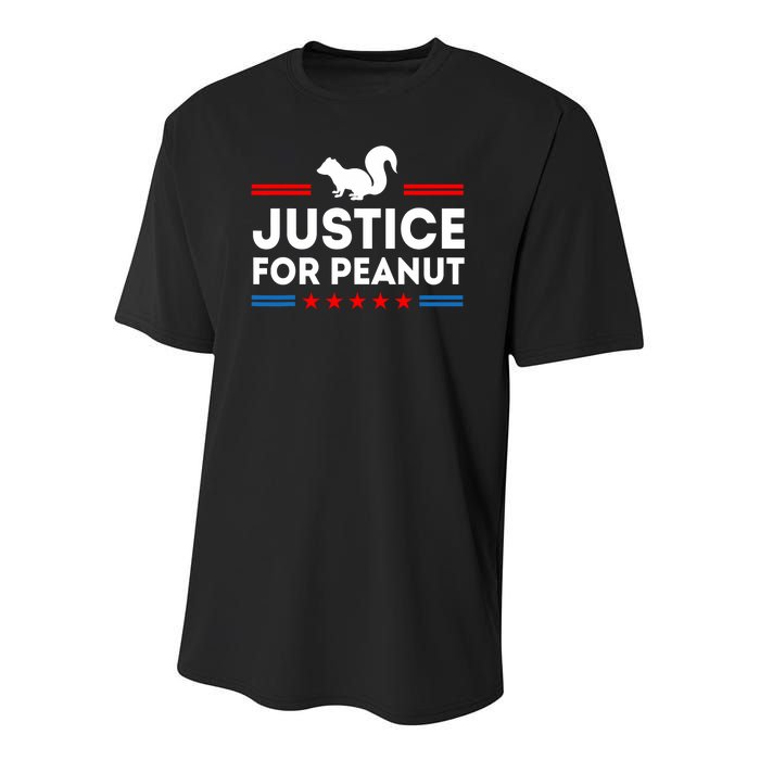 Justice For Peanut The Squirrel 2024 Youth Performance Sprint T-Shirt