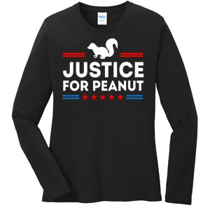 Justice For Peanut The Squirrel 2024 Ladies Long Sleeve Shirt