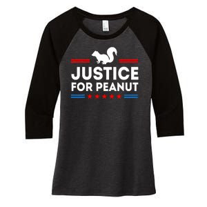 Justice For Peanut The Squirrel 2024 Women's Tri-Blend 3/4-Sleeve Raglan Shirt