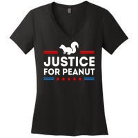 Justice For Peanut The Squirrel 2024 Women's V-Neck T-Shirt