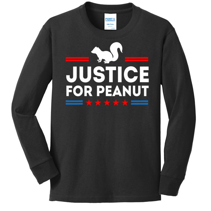 Justice For Peanut The Squirrel 2024 Kids Long Sleeve Shirt