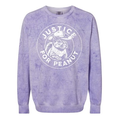 Justice For Peanut The Squirrel P’Nut Pnut Peanut Squirrel Colorblast Crewneck Sweatshirt