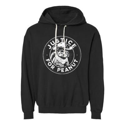 Justice For Peanut The Squirrel P’Nut Pnut Peanut Squirrel Garment-Dyed Fleece Hoodie