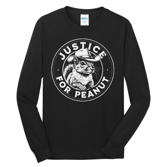 Justice For Peanut The Squirrel P’Nut Pnut Peanut Squirrel Tall Long Sleeve T-Shirt