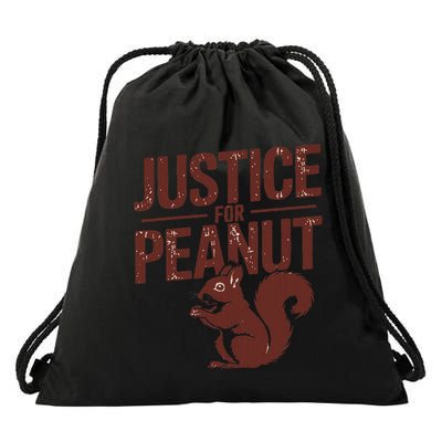 Justice For Peanut The Squirrel Peanut Squirrel Firefighter Drawstring Bag