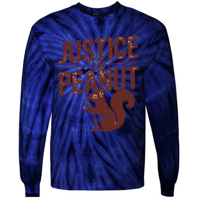 Justice For Peanut The Squirrel Peanut Squirrel Firefighter Tie-Dye Long Sleeve Shirt