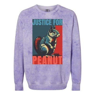 Justice For Peanut The Squirrel Peanut Squirrel Colorblast Crewneck Sweatshirt