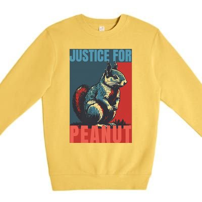 Justice For Peanut The Squirrel Peanut Squirrel Premium Crewneck Sweatshirt