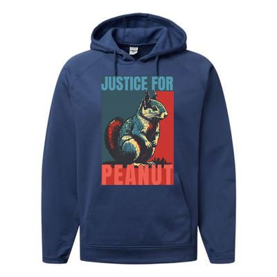 Justice For Peanut The Squirrel Peanut Squirrel Performance Fleece Hoodie