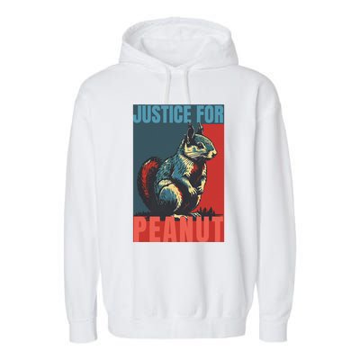 Justice For Peanut The Squirrel Peanut Squirrel Garment-Dyed Fleece Hoodie