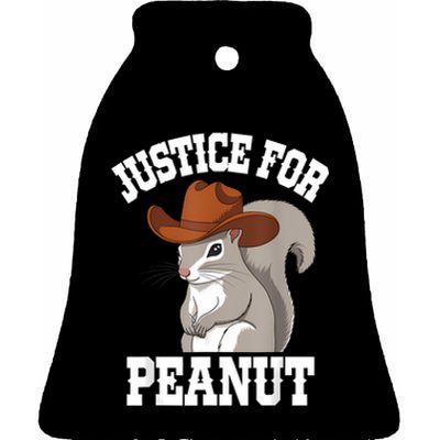 Justice For Peanut The Squirrel 2024 Ceramic Bell Ornament