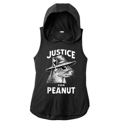 Justice For Peanut The Squirrel P’Nut Pnut Peanut Squirrel Ladies PosiCharge Tri-Blend Wicking Draft Hoodie Tank