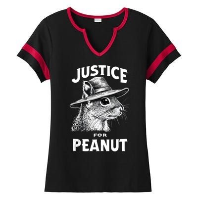 Justice For Peanut The Squirrel P’Nut Pnut Peanut Squirrel Ladies Halftime Notch Neck Tee