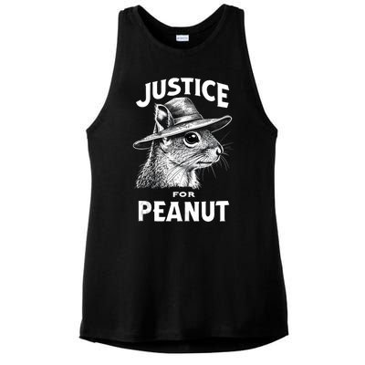 Justice For Peanut The Squirrel P’Nut Pnut Peanut Squirrel Ladies PosiCharge Tri-Blend Wicking Tank