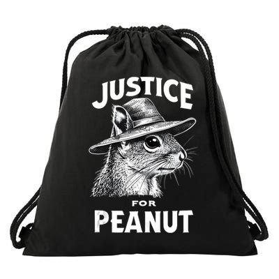 Justice For Peanut The Squirrel P’Nut Pnut Peanut Squirrel Drawstring Bag