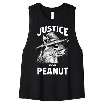 Justice For Peanut The Squirrel P’Nut Pnut Peanut Squirrel Women's Racerback Cropped Tank