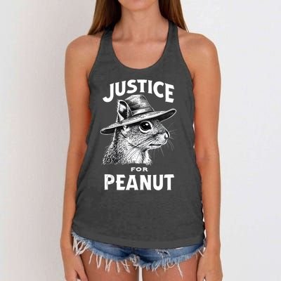 Justice For Peanut The Squirrel P’Nut Pnut Peanut Squirrel Women's Knotted Racerback Tank